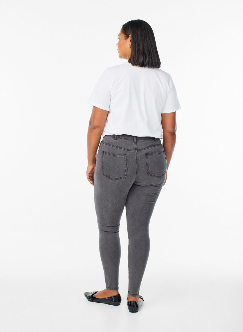Amy high-waisted super slim fit jeans, Grey, Model image number 1