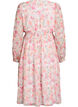 Floral midi dress with wrap-look and smock, Orange, Packshot image number 1