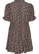 Short viscose dress with ruffle details, Blue, Packshot image number 1