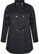 Water-repellent spring jacket with an A-line cut, Black, Packshot image number 0