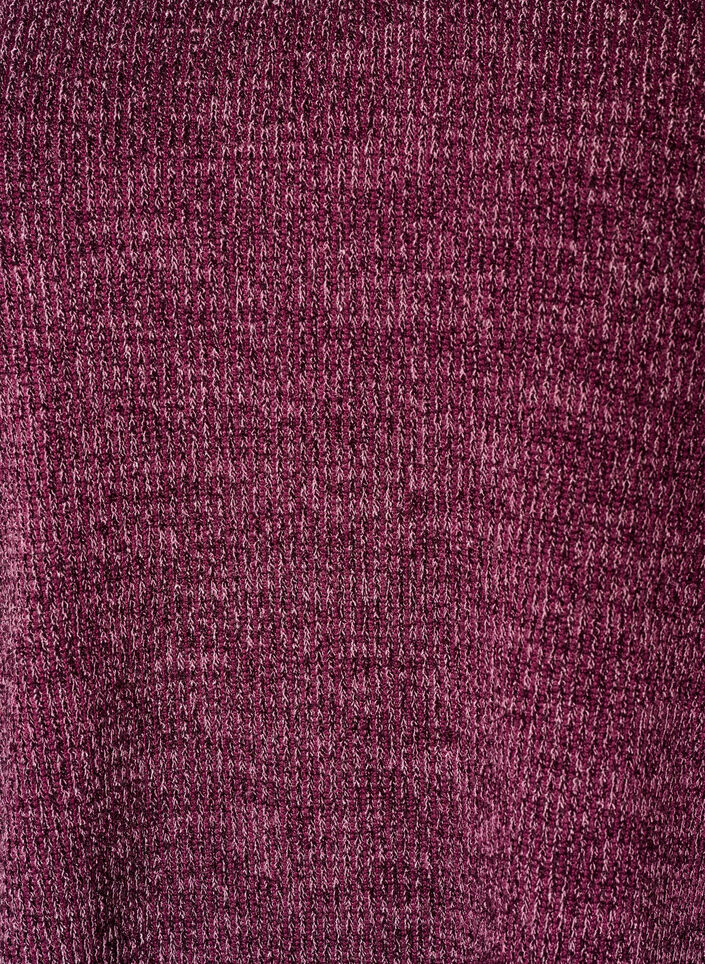 Jersey blouse with a V-neck and long sleeves, Dark Bordeaux, Packshot image number 2