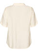 Shirt blouse with elbow-length sleeves and floral details, Beige, Packshot image number 1