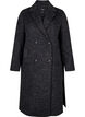 Checked wool coat with a brushed texture, Black Comb, Packshot image number 0