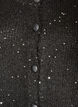 Cardigan with sequins and buttons, Black, Packshot image number 2
