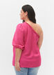 One-shoulder blouse in viscose, Pink, Model image number 2