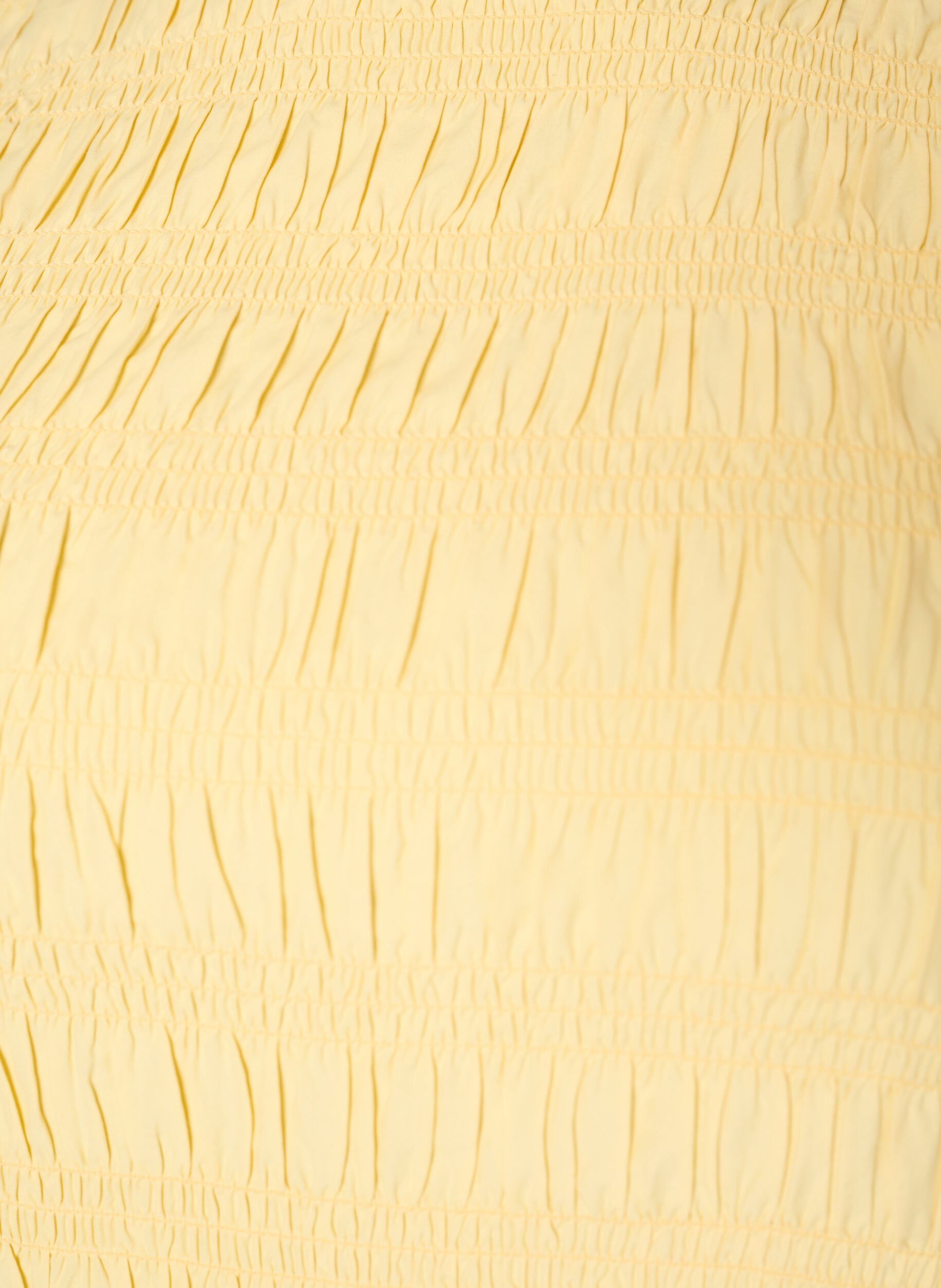 Zizzifashion Smock top with boat neck and peplum hem, Yellow, Packshot image number 2