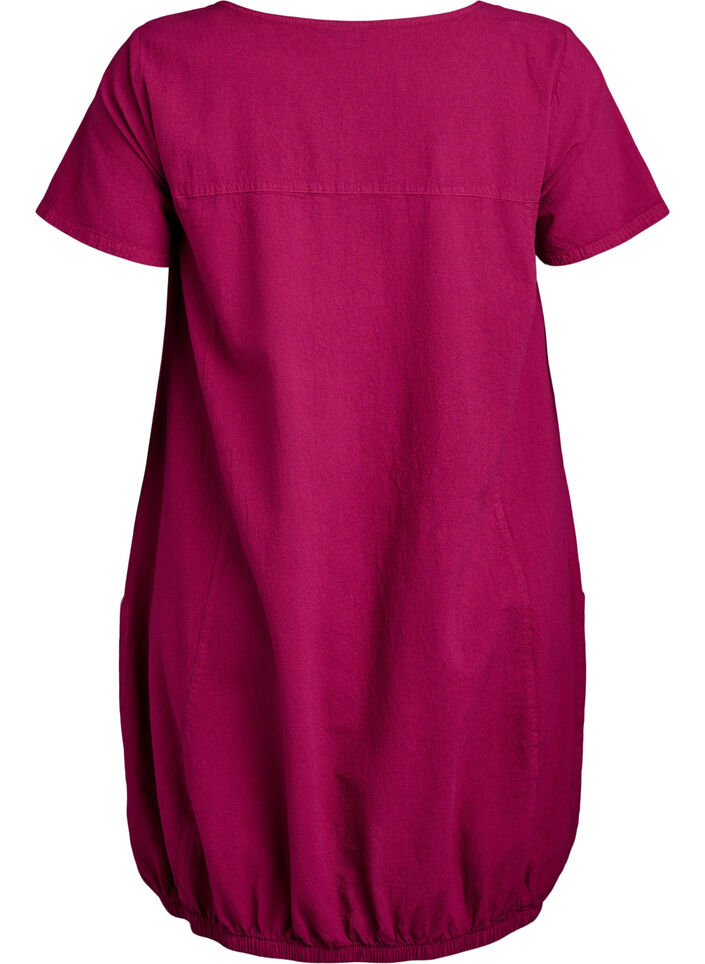 Short sleeve cotton dress, Red, Packshot image number 1