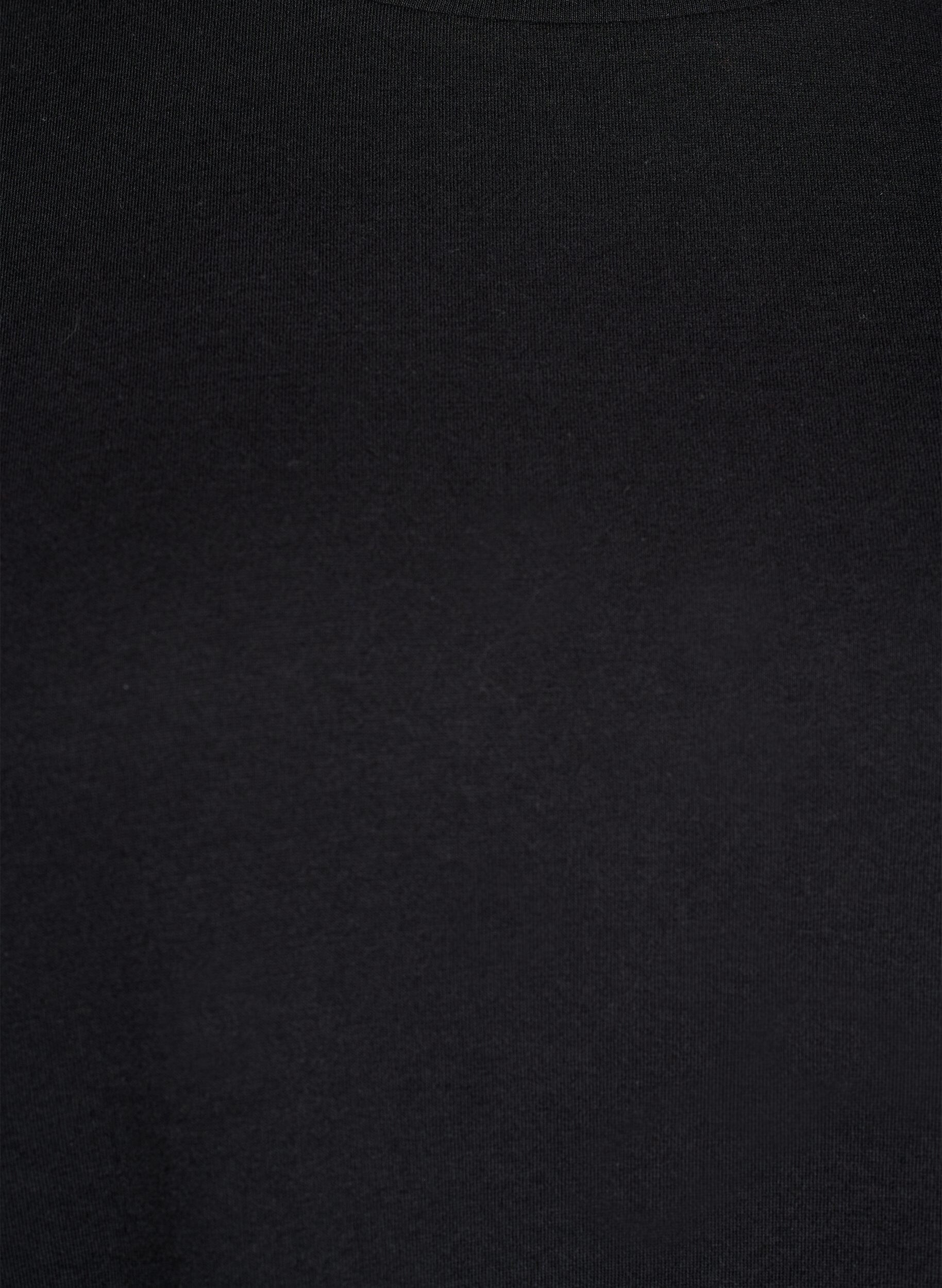 ZizzifashionT-shirt dress with a sheer mesh hem, Black, Packshot image number 2