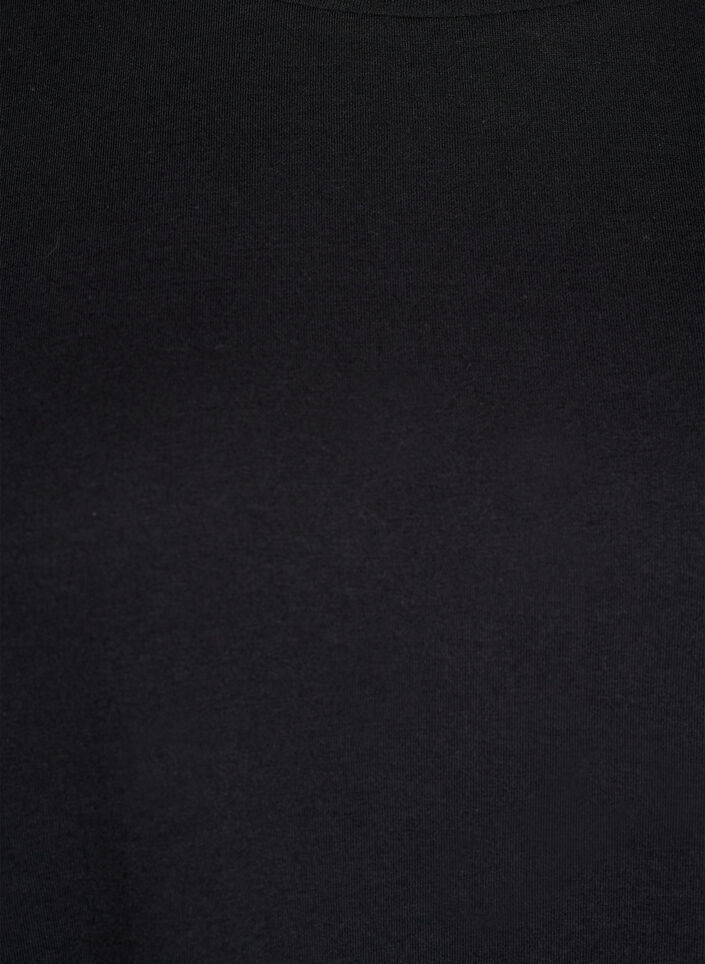 T-shirt dress with a sheer mesh hem, Black, Packshot image number 2