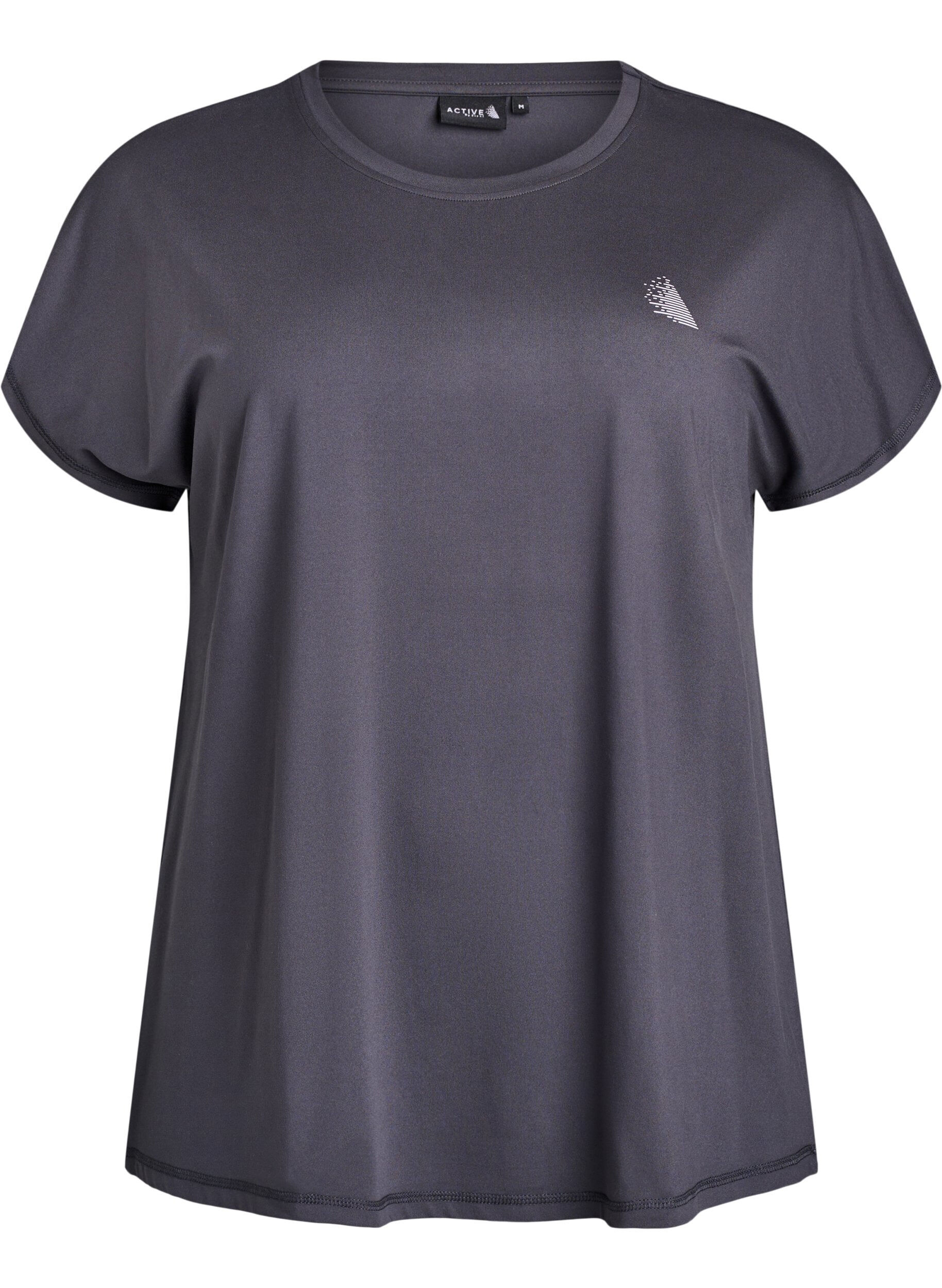 ZizzifashionSolid-coloured training T-shirt, Dark Grey, Packshot image number 0