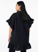 Tunic with V-neck and ruffle details, Black, Model image number 2