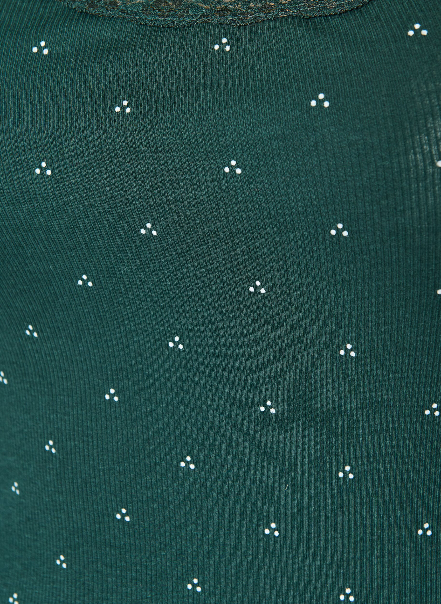 ZizzifashionTop with print and lace edge, Green, Packshot image number 2