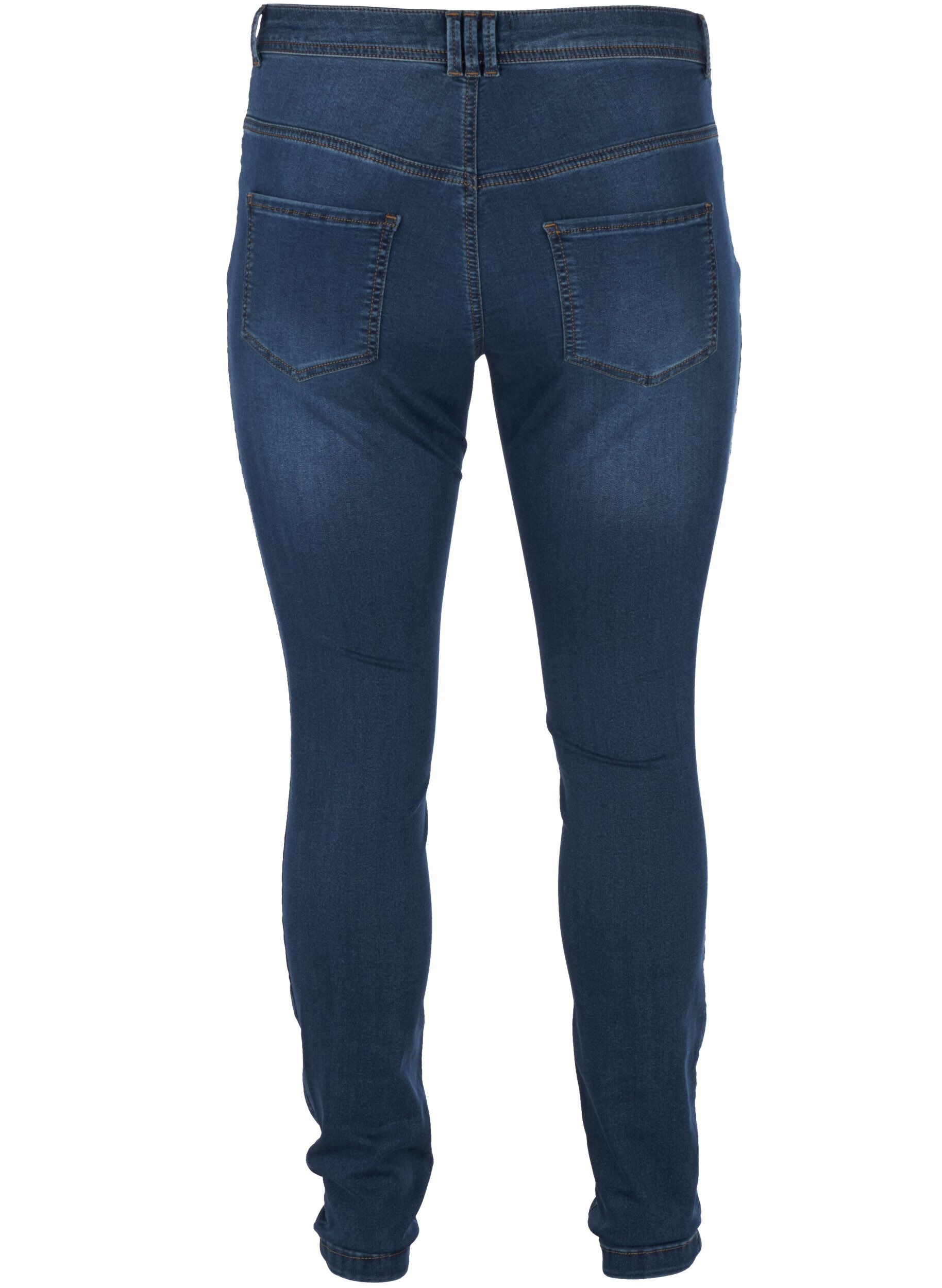 Zizzifashion Extra slim fit Amy jeans with a high waist, Blue, Packshot image number 1