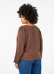 Blouse with silver glitter, Brown, Model image number 2