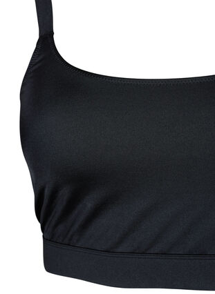 Bikini top with adjustable straps, Black, Packshot image number 2