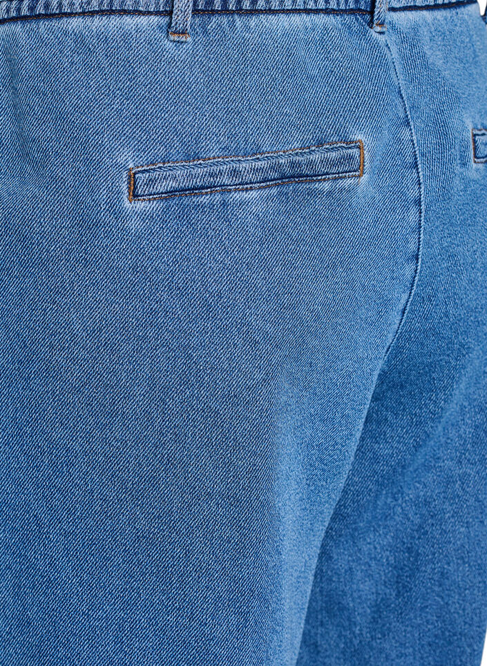 Loose-fit jeans with an elasticated waistband and a drawstring, Blue, Packshot