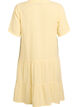 Short A-line dress in cotton muslin, Yellow, Packshot image number 1