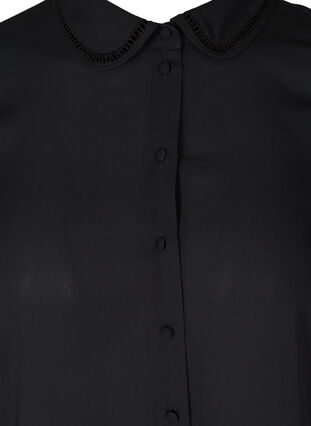 Long-sleeved shirt with feminine details, Black, Packshot image number 2