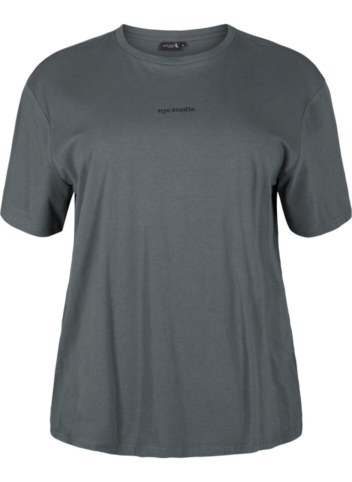 Sporty T-shirt in organic cotton, , Packshot image number 0