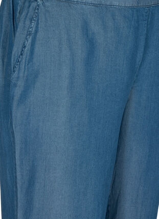 Lyocell capris with wide cut, Medium Blue Denim, Packshot image number 2