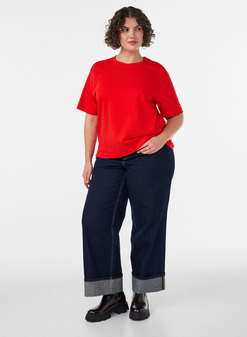 Boxy cotton T-shirt, 0942, Model image number 1