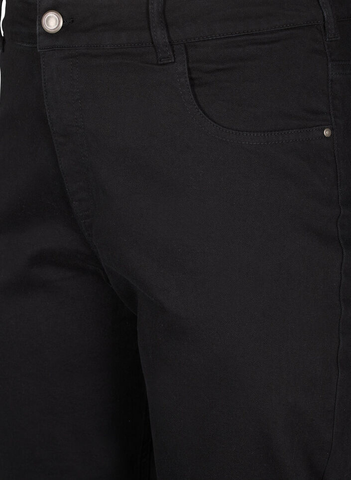 Cropped Vera jeans with straight fit, Black, Packshot image number 2