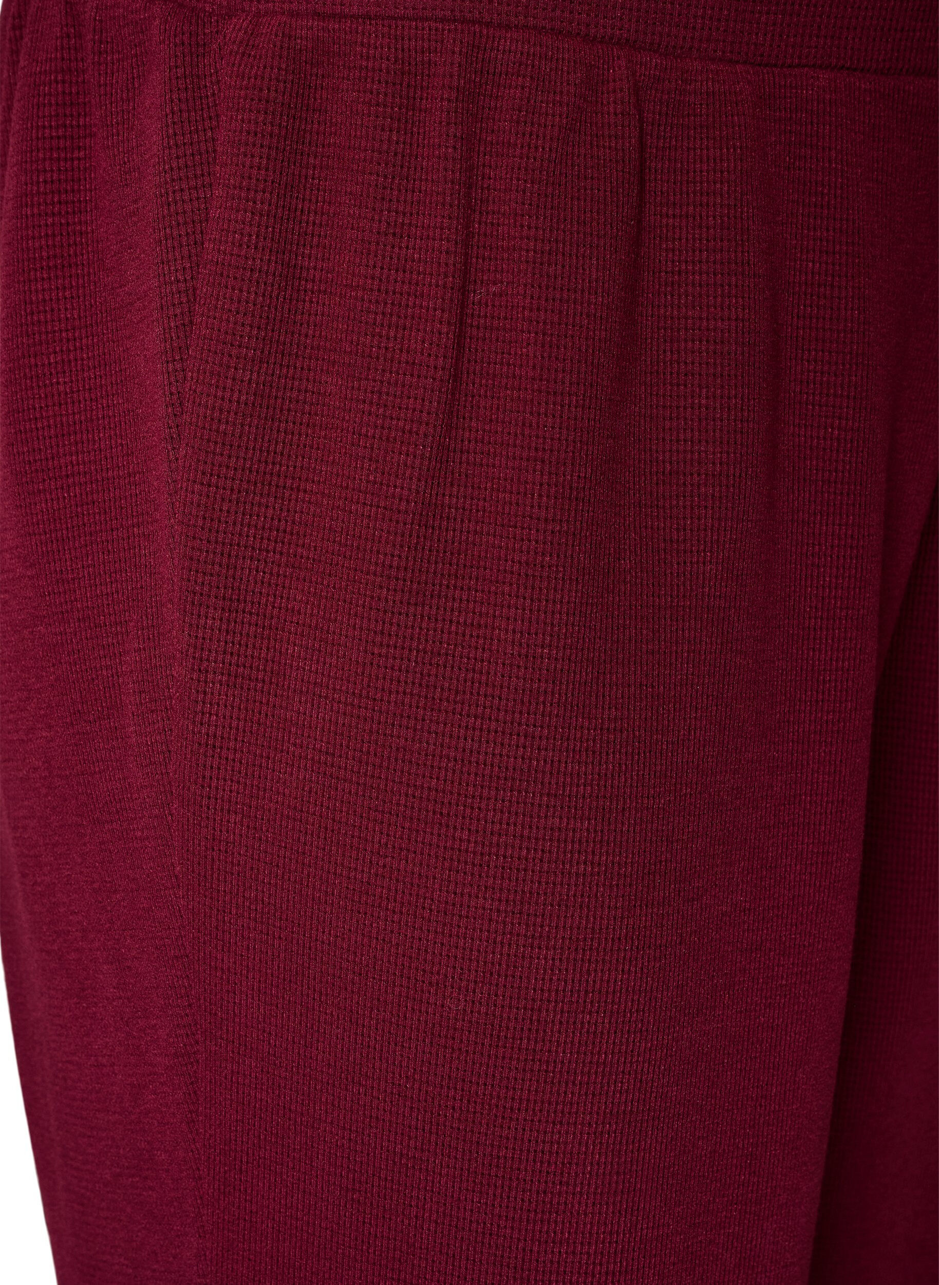 ZizzifashionLoose trousers with texture and a high waist, Red, Packshot image number 2