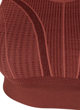 Textured sports top with lurex, Marron, Packshot image number 2
