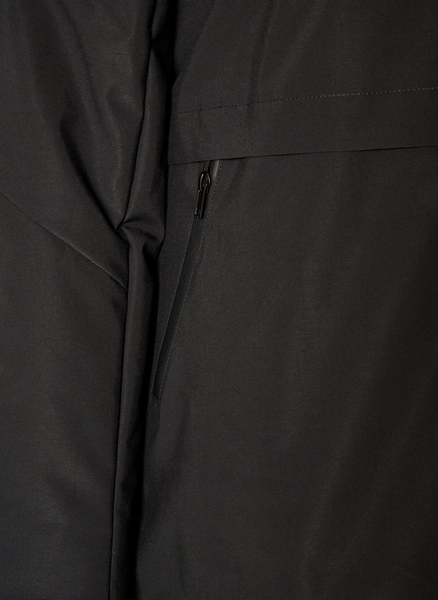 ZizzifashionWinter jacket with hood and adjustable waist, Black, Packshot image number 3