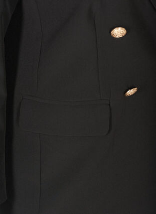 Blazer with gold-coloured buttons, Black, Packshot image number 3