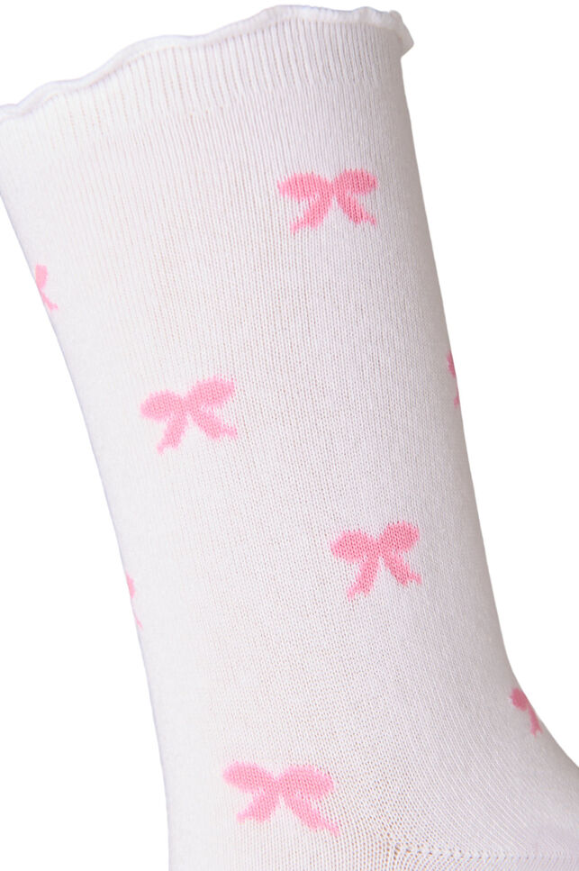 Cotton socks with patterns, White, Packshot image number 2