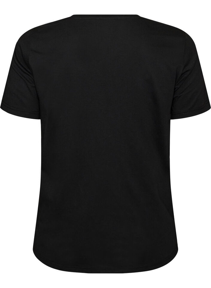 T-shirt with motif, Black, Packshot image number 1