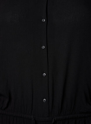 Jumpsuit in viscose with short sleeves, Black, Packshot image number 2