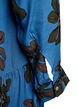 Printed viscose midi dress with long sleeves, Blue, Packshot image number 3