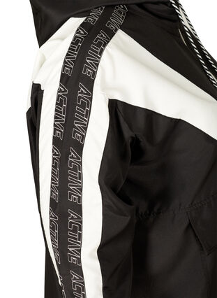 Anorak with hood and print details, Black, Packshot image number 3