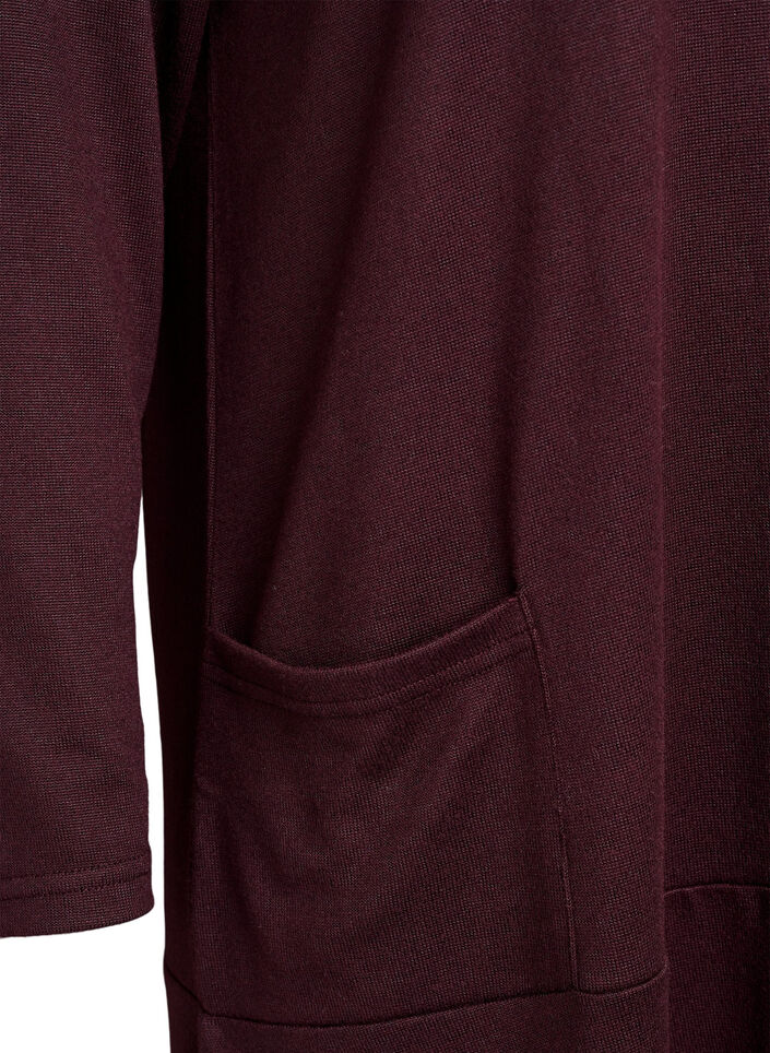 Jersey dress with high neck and pockets, Red, Packshot image number 3