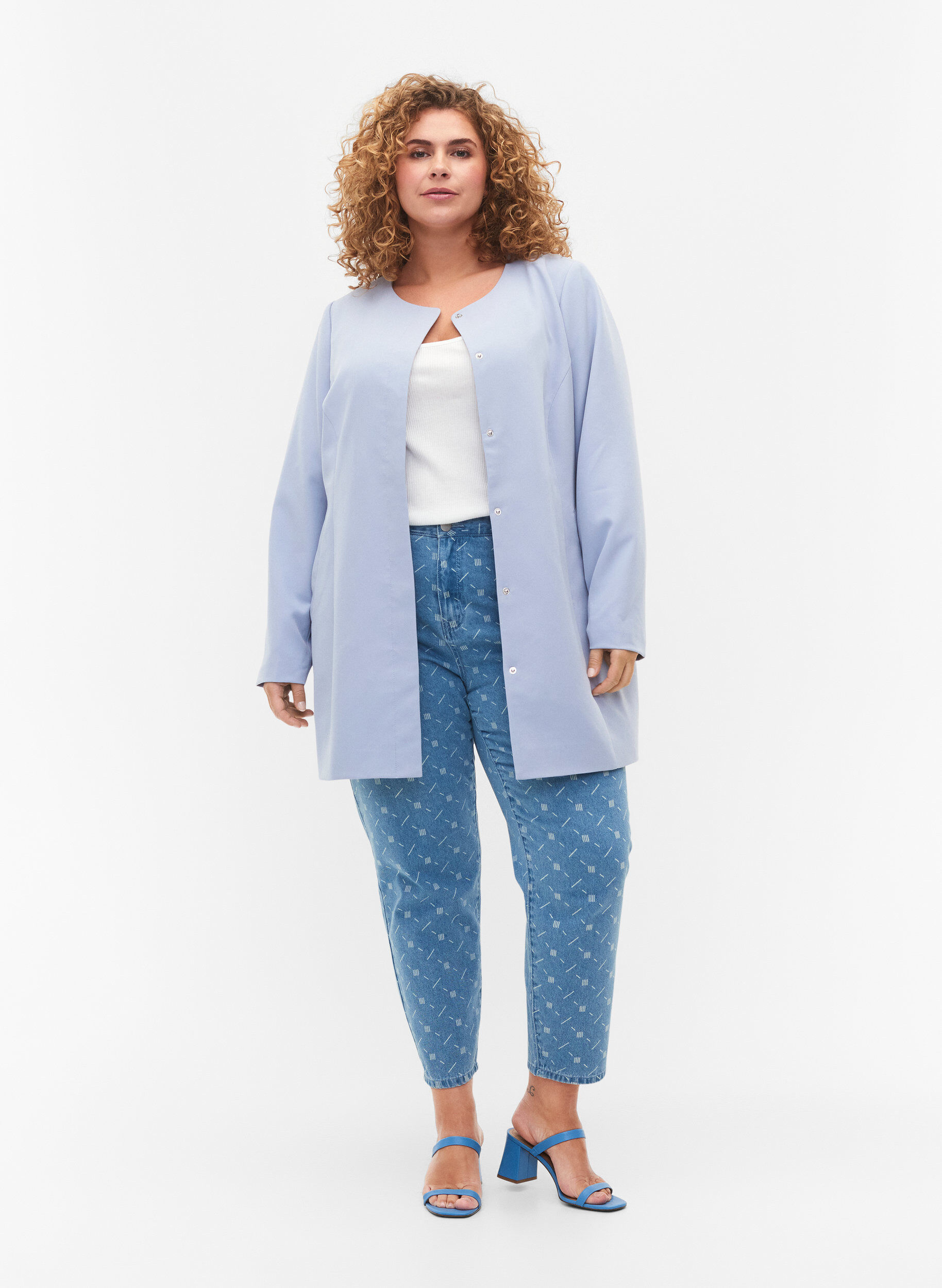 Zizzifashion Light classic spring jacket, Eventide, Model image number 2