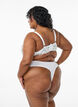 Mesh thong with daisy embroidery, White, Model image number 1