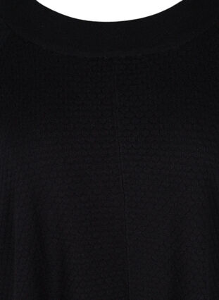 Textured knitted poncho, Black, Packshot image number 2