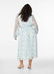Floral midi dress with wrap-look and smock, Light Blue, Model image number 1