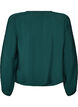 Blouse with balloon effect and chiffon details, Green, Packshot image number 1