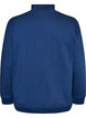 Sweatshirt with a high neck and sporty front motif, Blue, Packshot image number 1