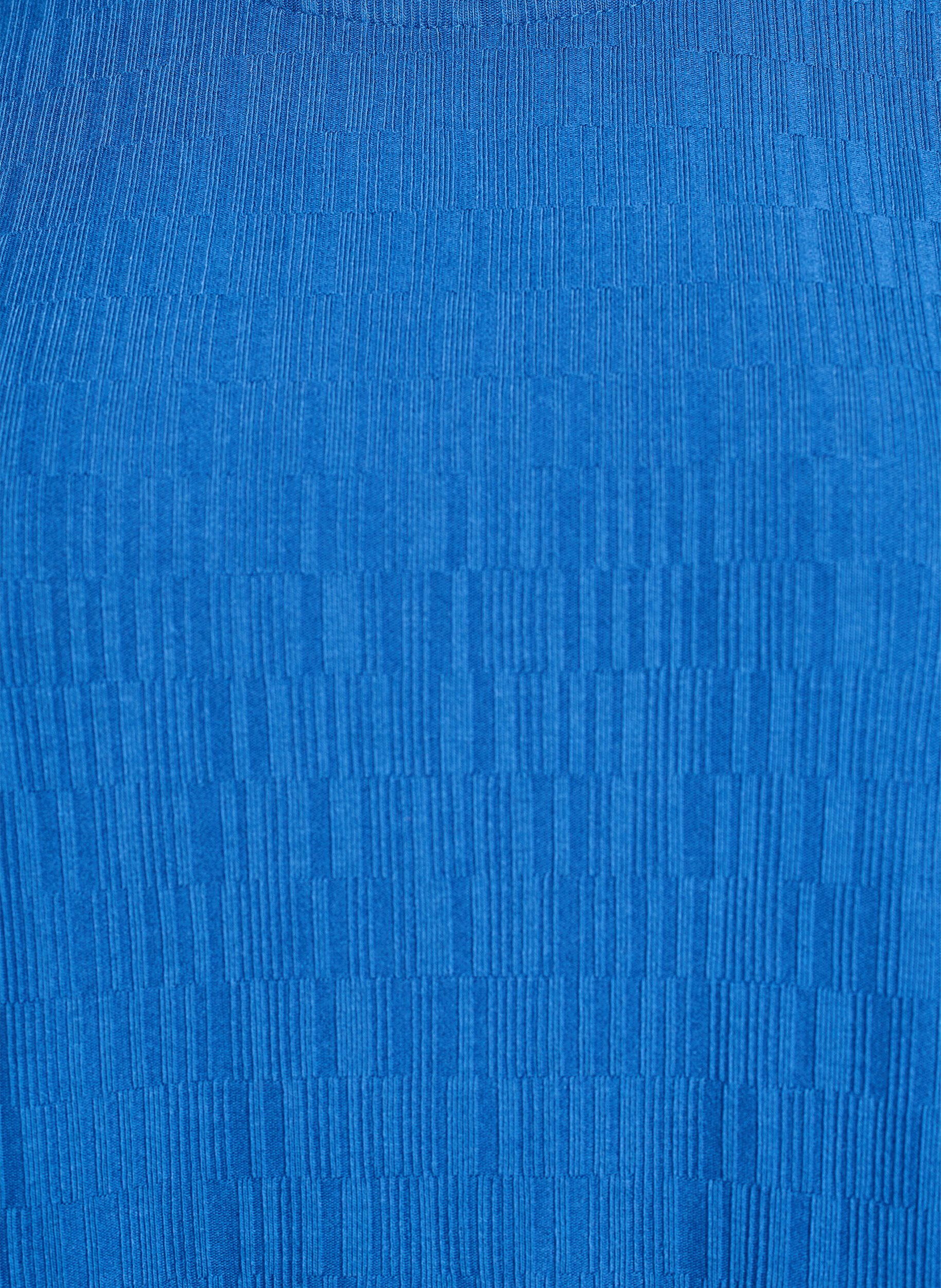 ZizzifashionBlouse with texture and 3/4 sleeves, Blue, Packshot image number 2