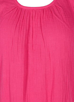 Sleeveless cotton dress in an A-line cut, Fuchsia Purple, Packshot image number 2