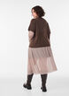 Checked mesh midi skirt, Beige, Model image number 1