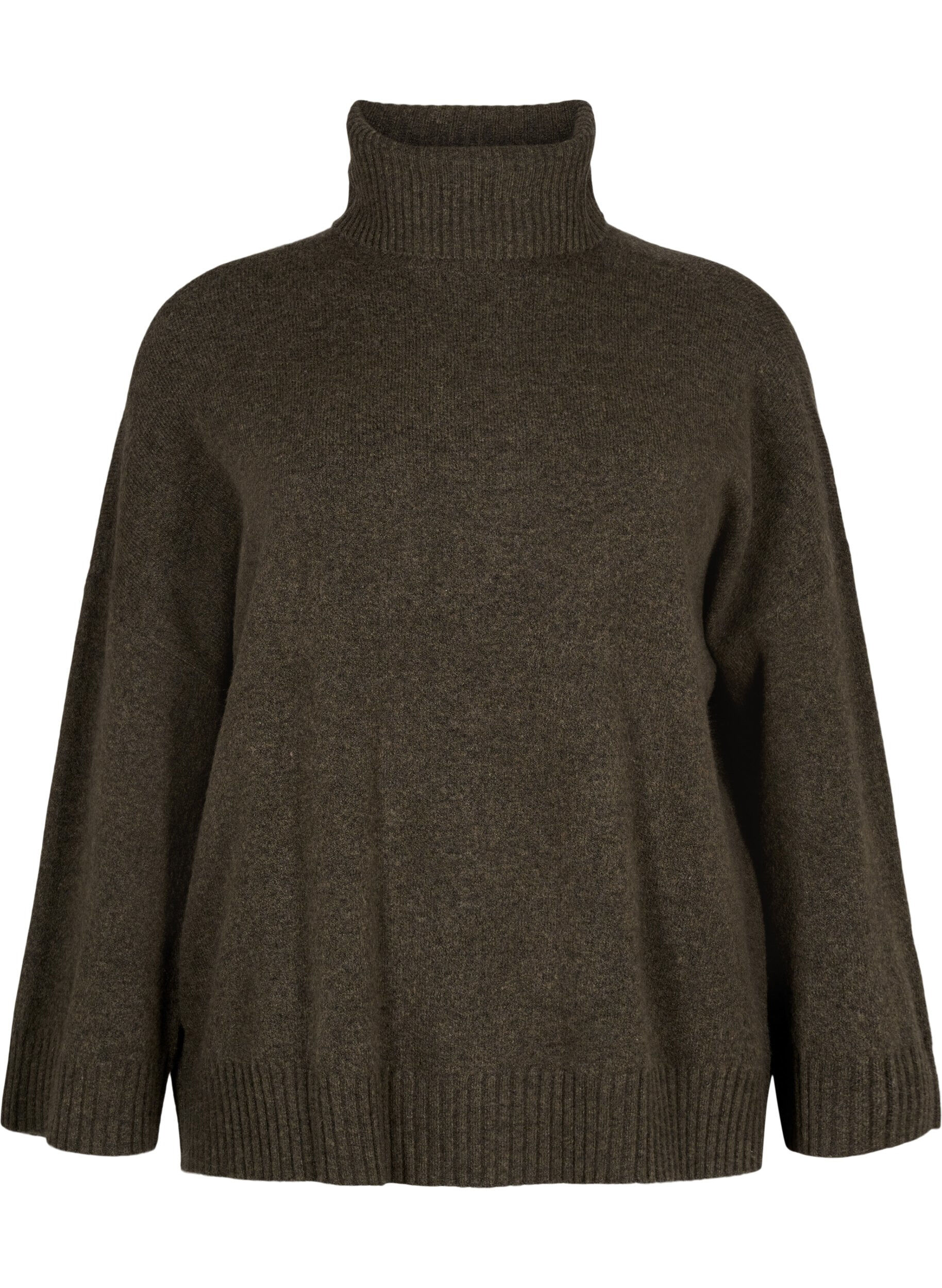 Zizzifashion Knitted turtleneck blouse, Sea Turtle Mel., Packshot image number 0