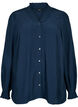 Long-sleeved shirt blouse in viscose, Total Eclipse, Packshot image number 0
