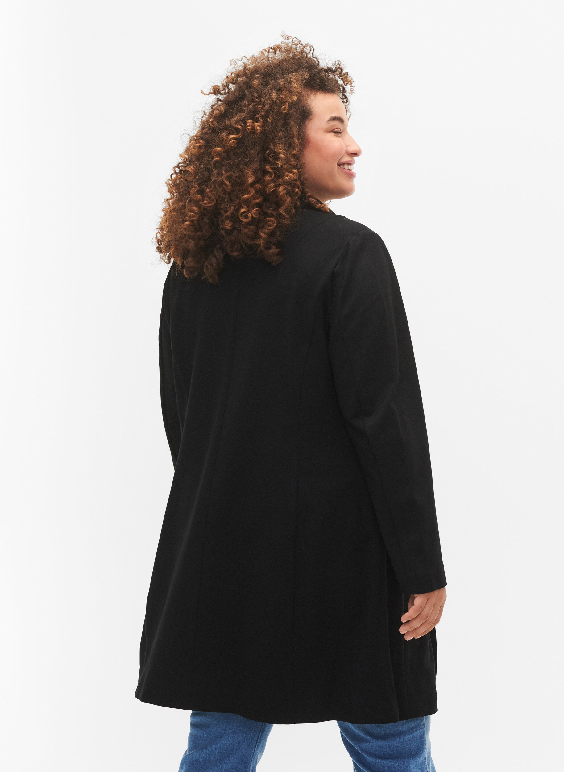 Zizzifashion Long blazer, Black, Model image number 1
