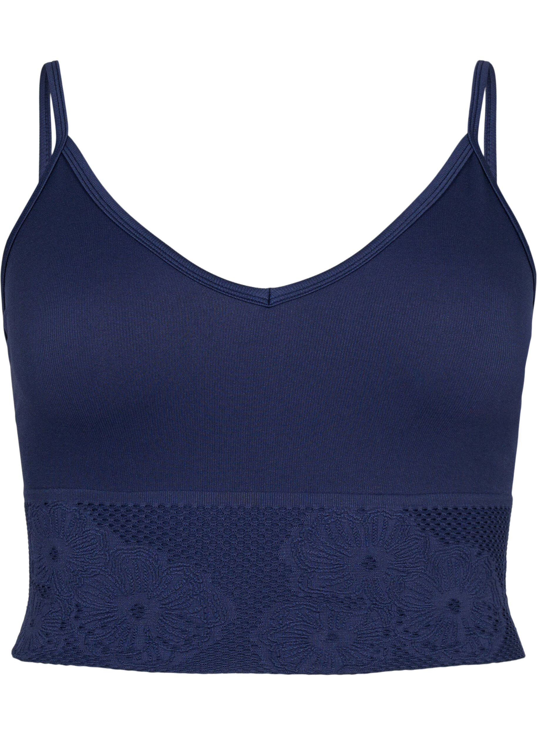 Zizzifashion Seamless bra top, Peacoat ASS, Packshot image number 0