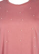 T-shirt with pearls, Heather Rose Washed, Packshot image number 2